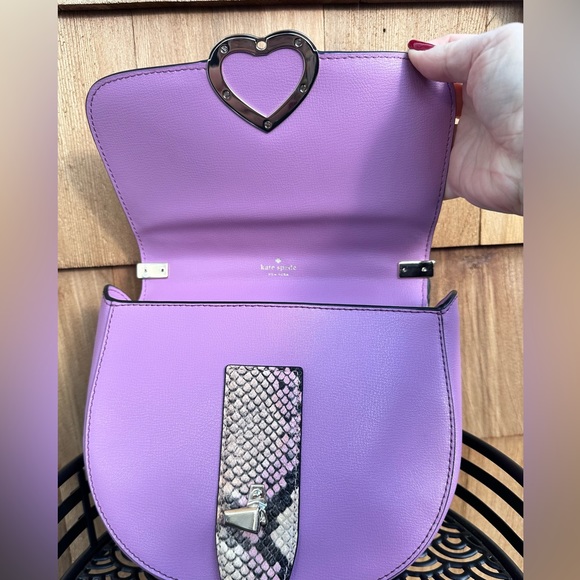 NWT! Kate ♠️ RARE!! SALE!!!!! Robyn Exotic Crossbody Saddle Bag - Picture 8 of 11